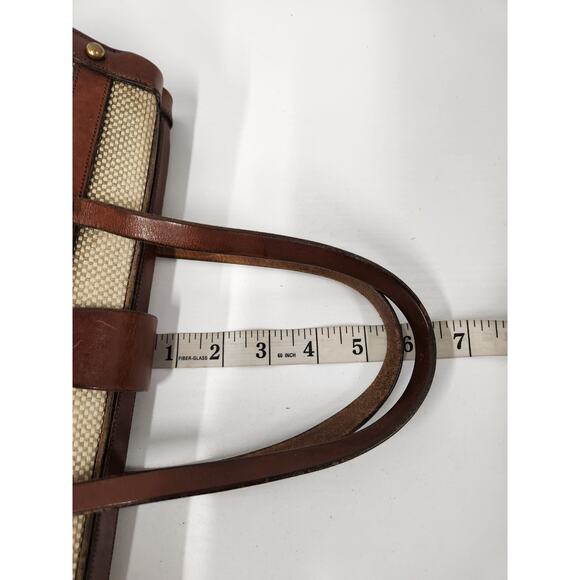 Rare Vintage Designer John Romain Leather Tweed Handbag 60s, 70s, In Brown/Beige - Picture 16 of 16